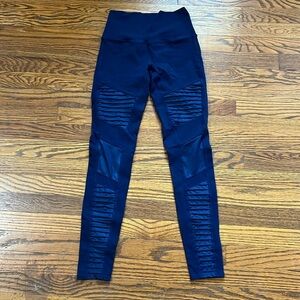 Alo Moto Leggings in Navy